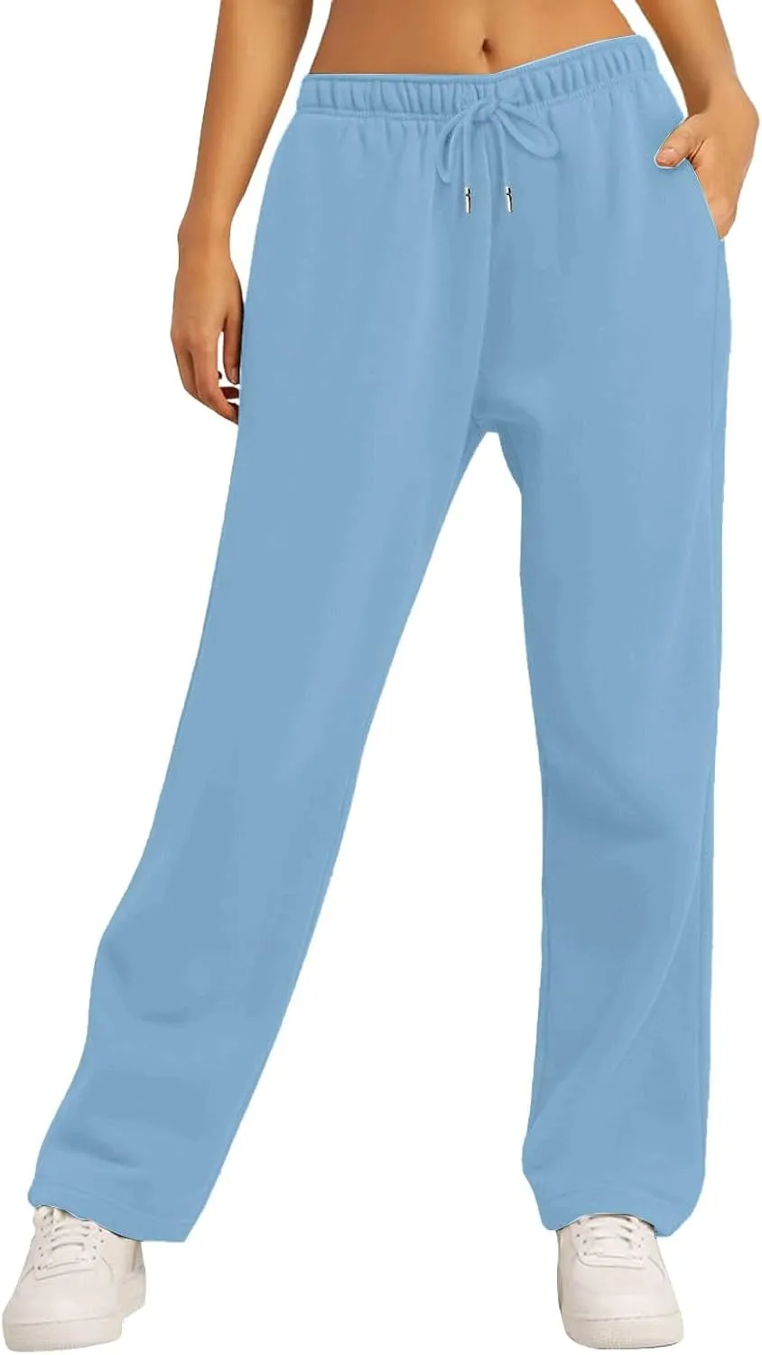 Wide Leg Sweatpants Women 2024 High Waist Casual Joggers with Pockets Loose Lightweight Soft Comfy Straight Yoga Sweat Pants