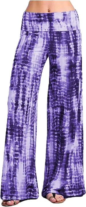 Wide Leg Trousers Women Floral Print Sports High Waist Wide Leg Pants for Women Baggy Palazzo Tye-Dye Pants Trousers