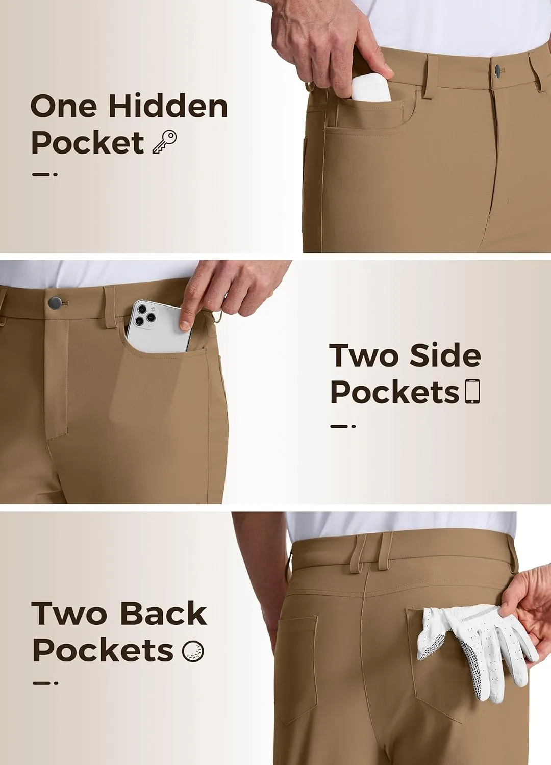 Willit Mens Dress Pants Golf Stretch Pants Quick Dry Work Slacks Casual Pants with 5 Pockets 28"/30"/32"