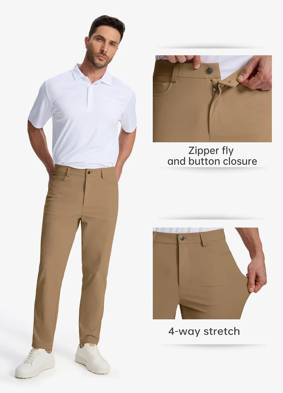 Willit Mens Dress Pants Golf Stretch Pants Quick Dry Work Slacks Casual Pants with 5 Pockets 28"/30"/32"