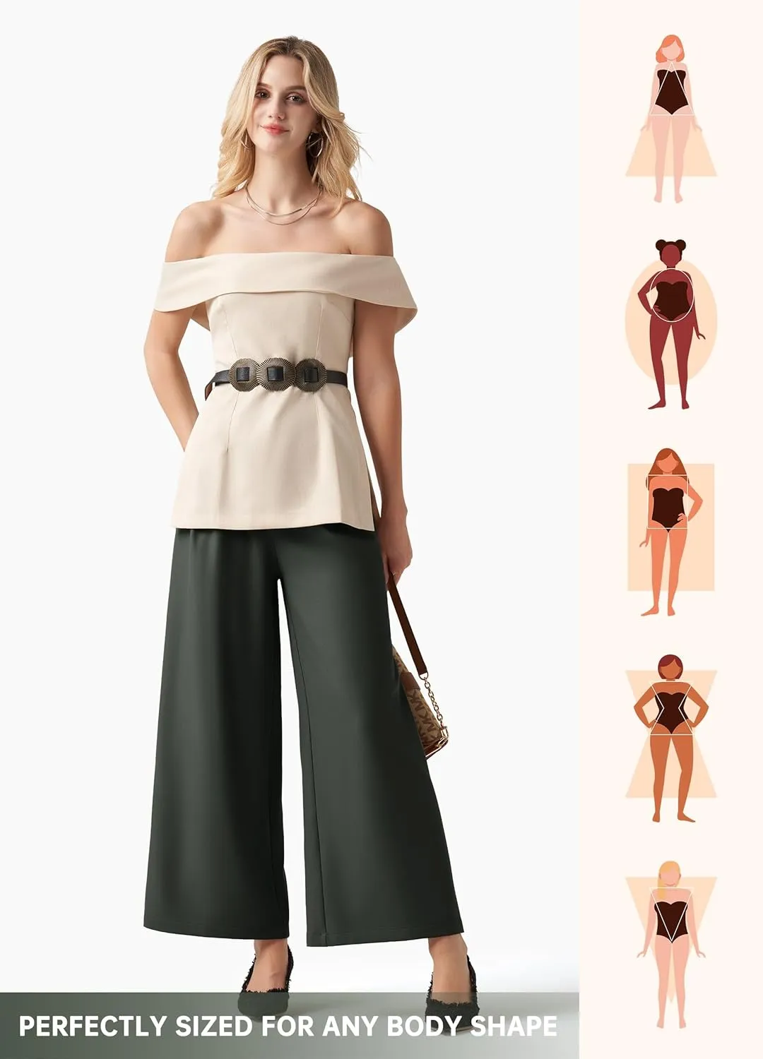 Willit Women's Wide Leg Pants Work Dress Pants Casual Palazzo Pants High Waisted Business Office Slacks 25"/27"/29"