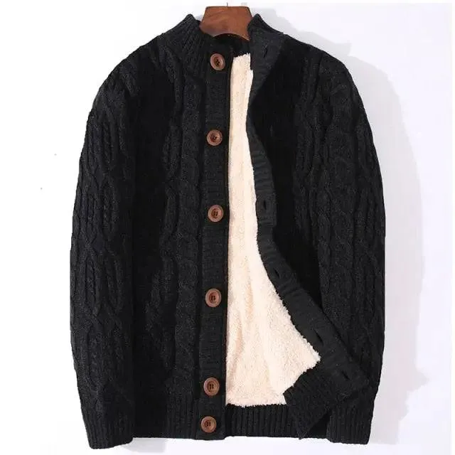 Winter Cardigan Thicken Warm Wool Cashmere Coats Sweater
