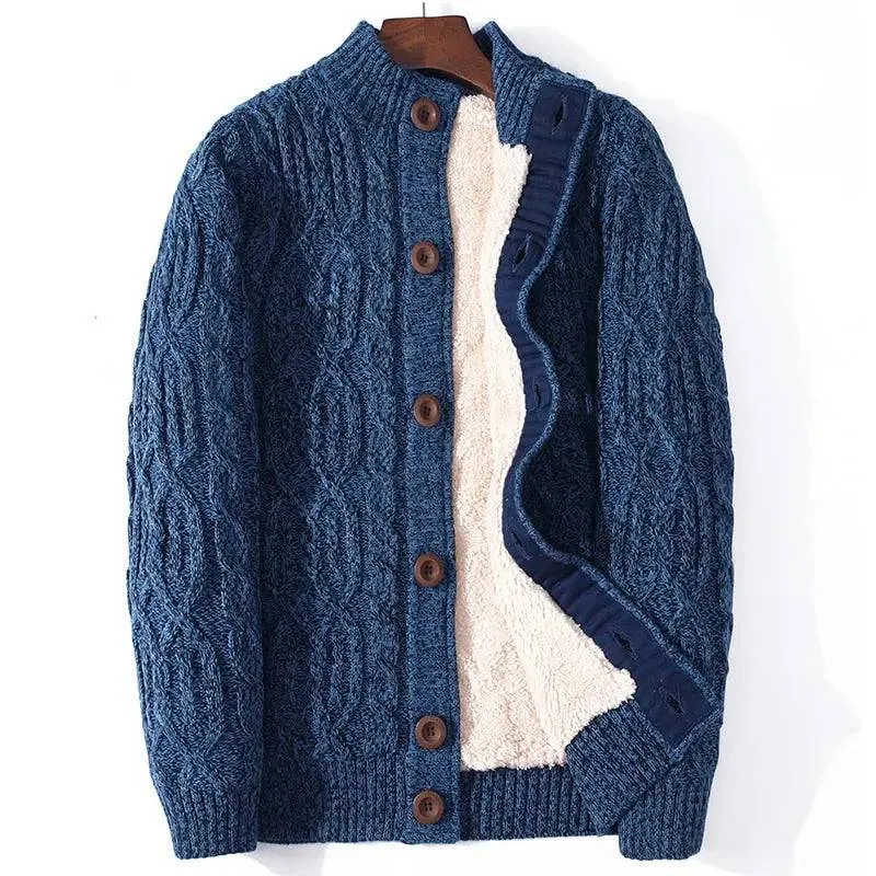 Winter Cardigan Thicken Warm Wool Cashmere Coats Sweater