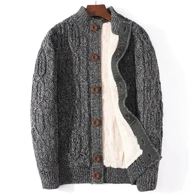Winter Cardigan Thicken Warm Wool Cashmere Coats Sweater