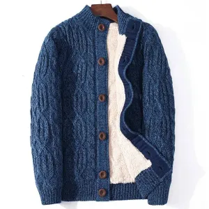 Winter Cardigan Thicken Warm Wool Cashmere Coats Sweater