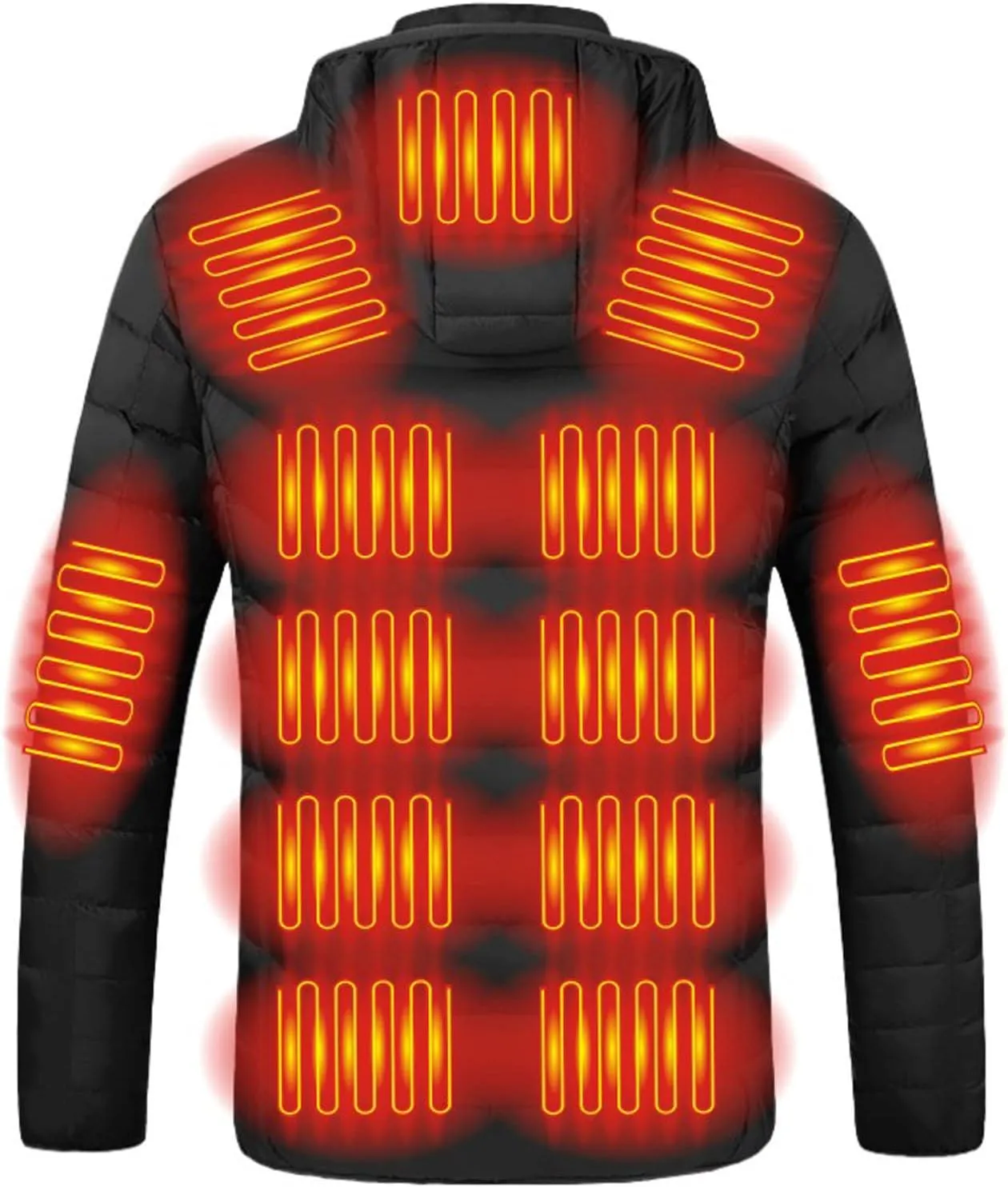 Women Men Heated Jacket, 4 Heating Modes 19 Heating Zones Winter Thermal Coats Cold Weather Ski Fishing Gear