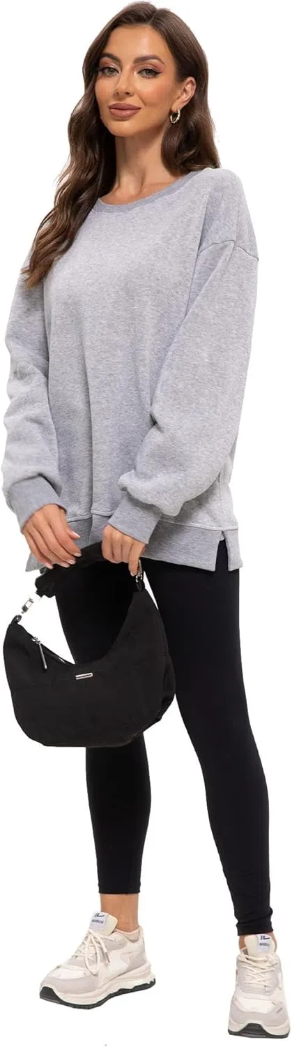 Women Oversized Sweatshirts Hoodies Crewneck Pullover Top Casual Fall Outfits Preppy Clothes