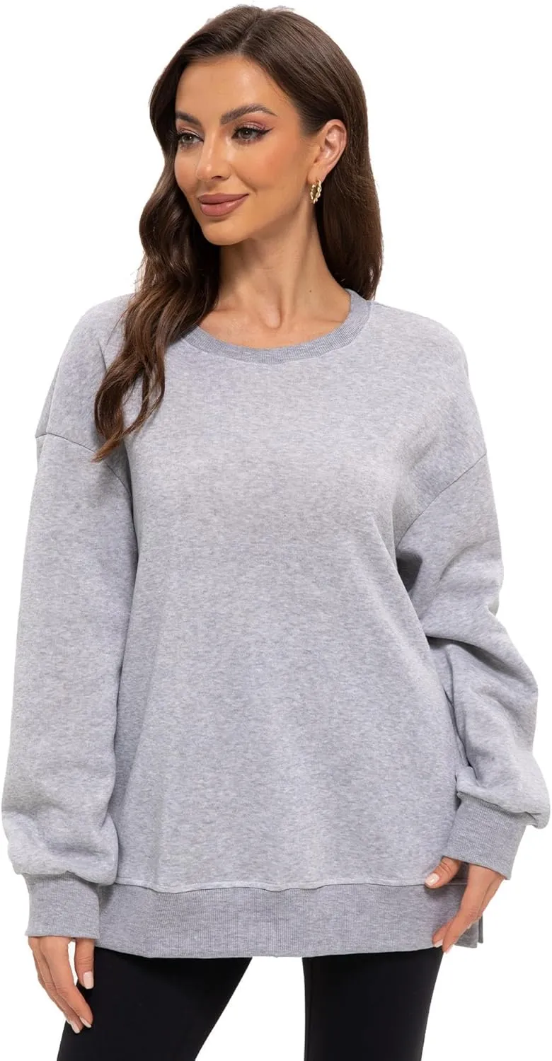Women Oversized Sweatshirts Hoodies Crewneck Pullover Top Casual Fall Outfits Preppy Clothes