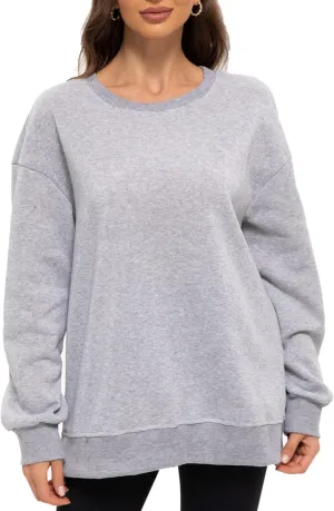 Women Oversized Sweatshirts Hoodies Crewneck Pullover Top Casual Fall Outfits Preppy Clothes