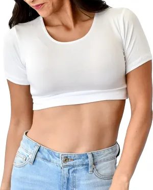 Women Tank Top Boyfriend Tee HALFTEE Half Sleeve Layering Crop Undershirt for Women & Teens XS-3X