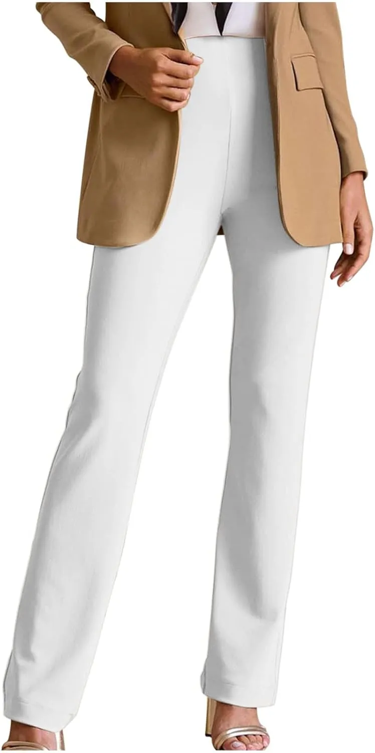 Womens Bootcut Dress Pants Business Casual Pants with Pockets Dressy Pants Soft Stretchy Trousers Office Work Slacks