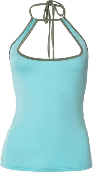 Women's Color Contrast Fashion Casual Vest Top T Shirt 25th Birthday Tops for Women