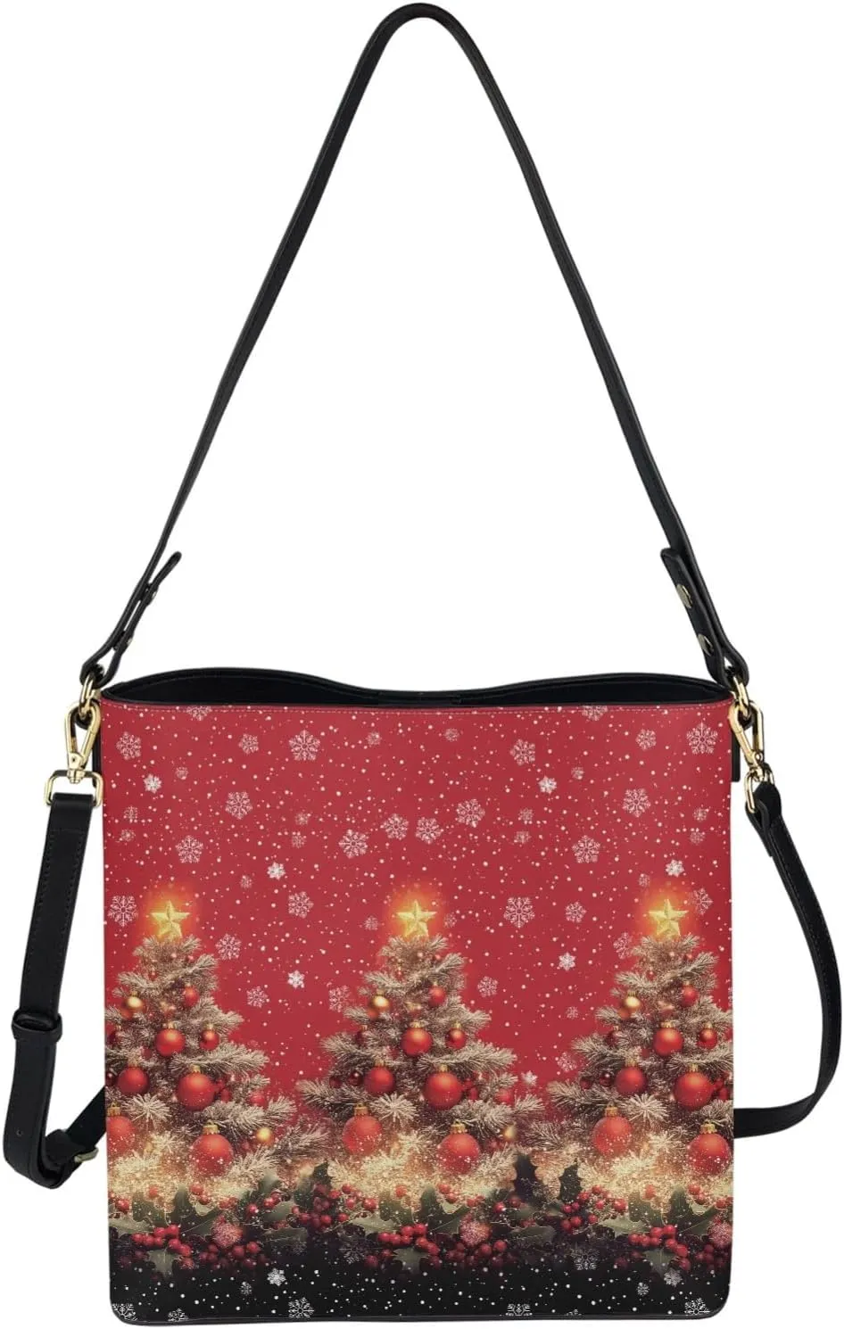 Women's Handbag Leather Tote Shoulder Bucket Bags Crossbody Top-handle Bag