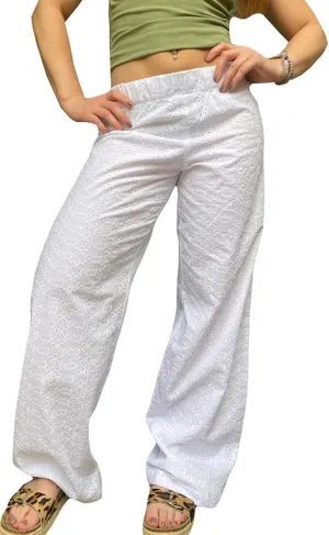 Womens Lounge Bowknot Tie Gingham Pajama Pants Preppy Plaid Sleep Pj Pants Cut Out Side Slit Aesthetic Long Pants