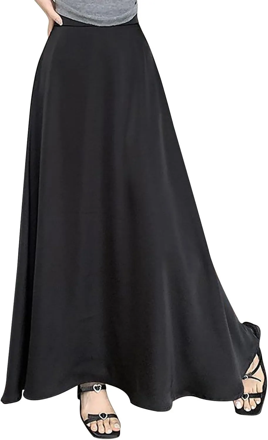 Womens Satin High Waisted Maxi Skirts 2025 Elegant Flowy Cocktail Party Wedding Dress Silk Casual A-Line Long Skirt