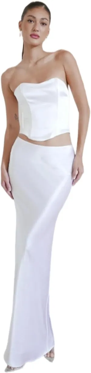 Womens Satin Silky High Waist Maxi Skirt Elegant Flowy A Line Long Skirt Zipper Bodycon Mermaid Skirt