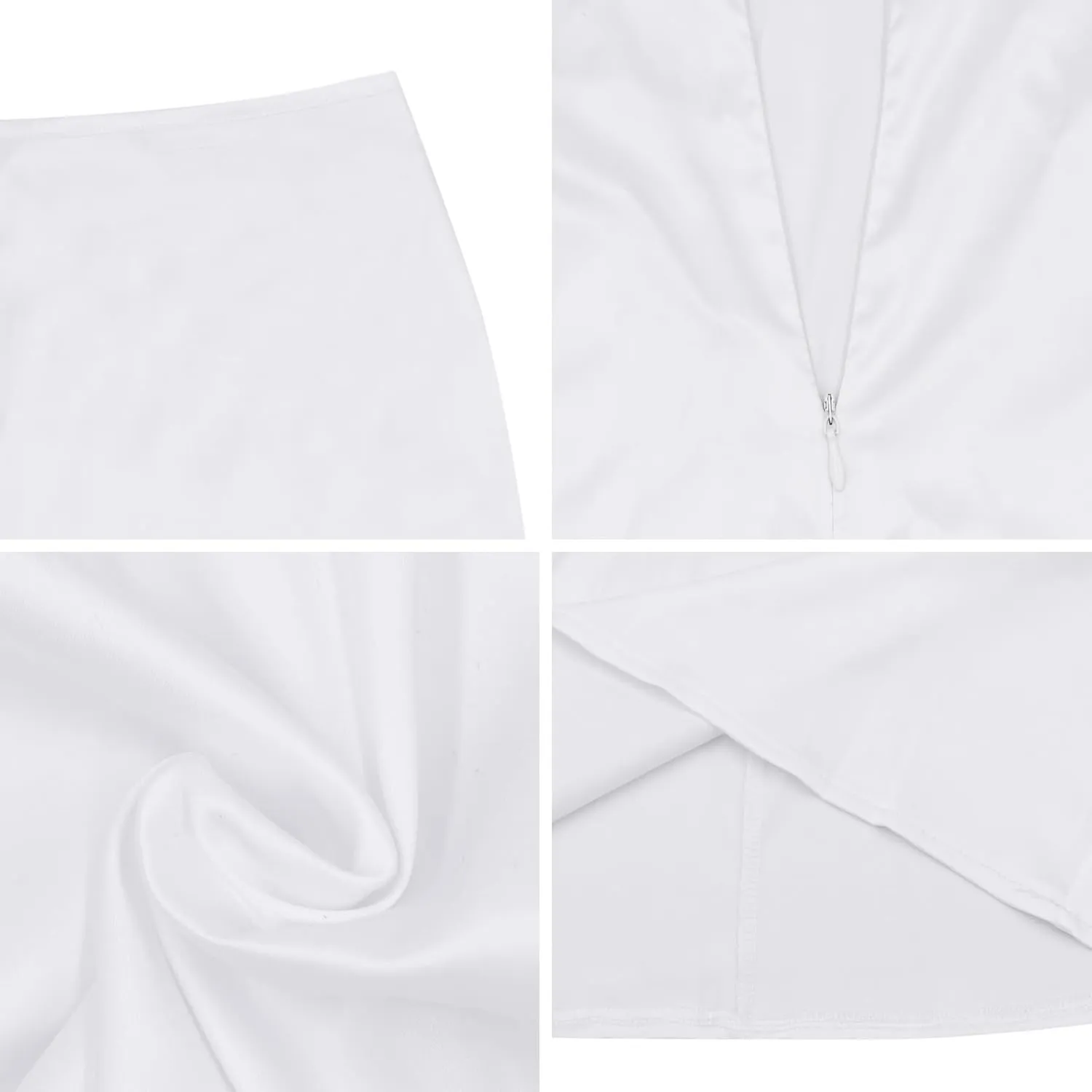 Womens Satin Silky High Waist Maxi Skirt Elegant Flowy A Line Long Skirt Zipper Bodycon Mermaid Skirt
