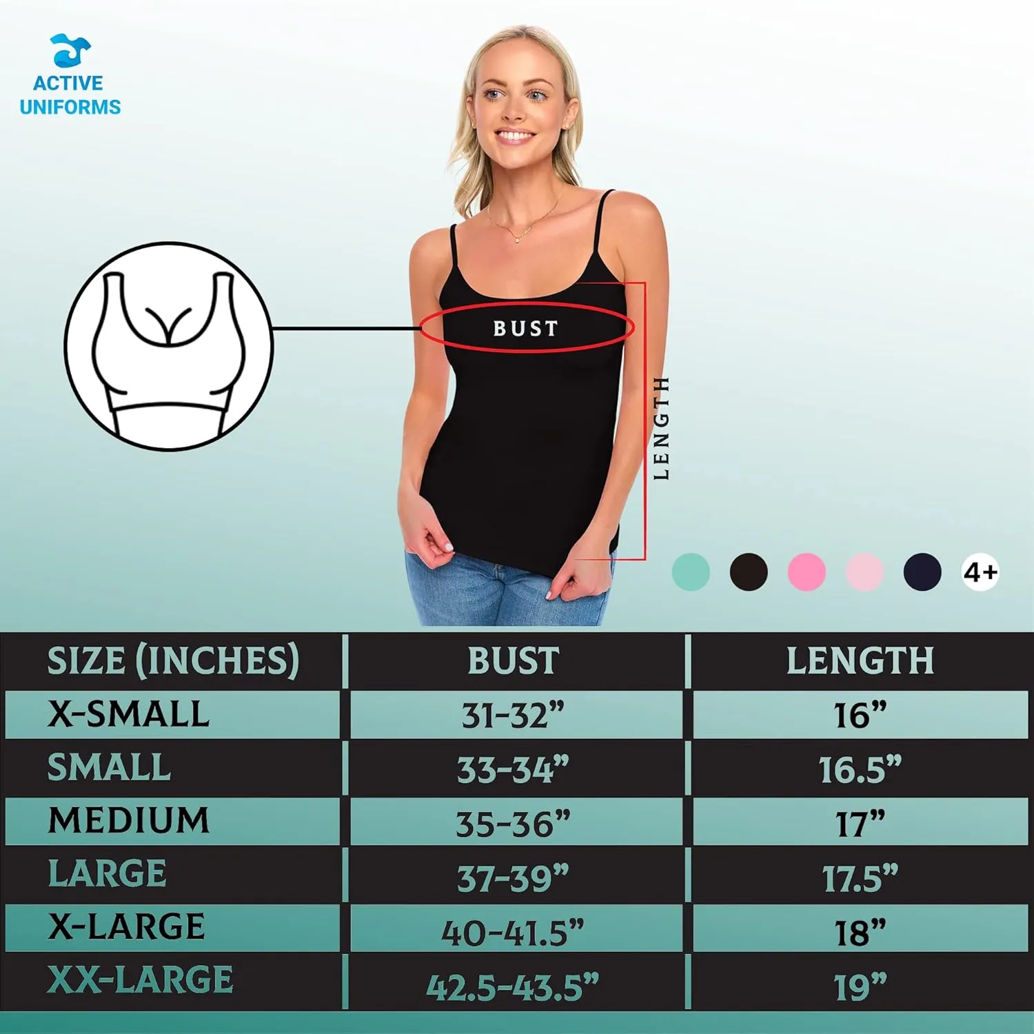 Women's Soft and Breathable Cotton Stretch Camisole with Adjustable Strap Tank Top