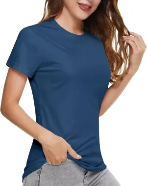 Women's T-Shirts Running Outdoor T-Shirts Sports Stretch Quick Dry Female Casual Tee Tops