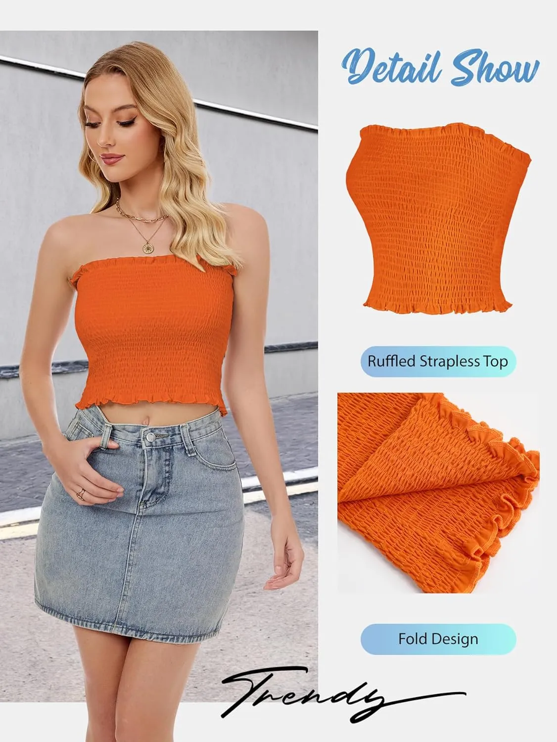 Womens Tube Top Summer Strapless Crop Tops Basic Tank Casual Sleeveless Shirt