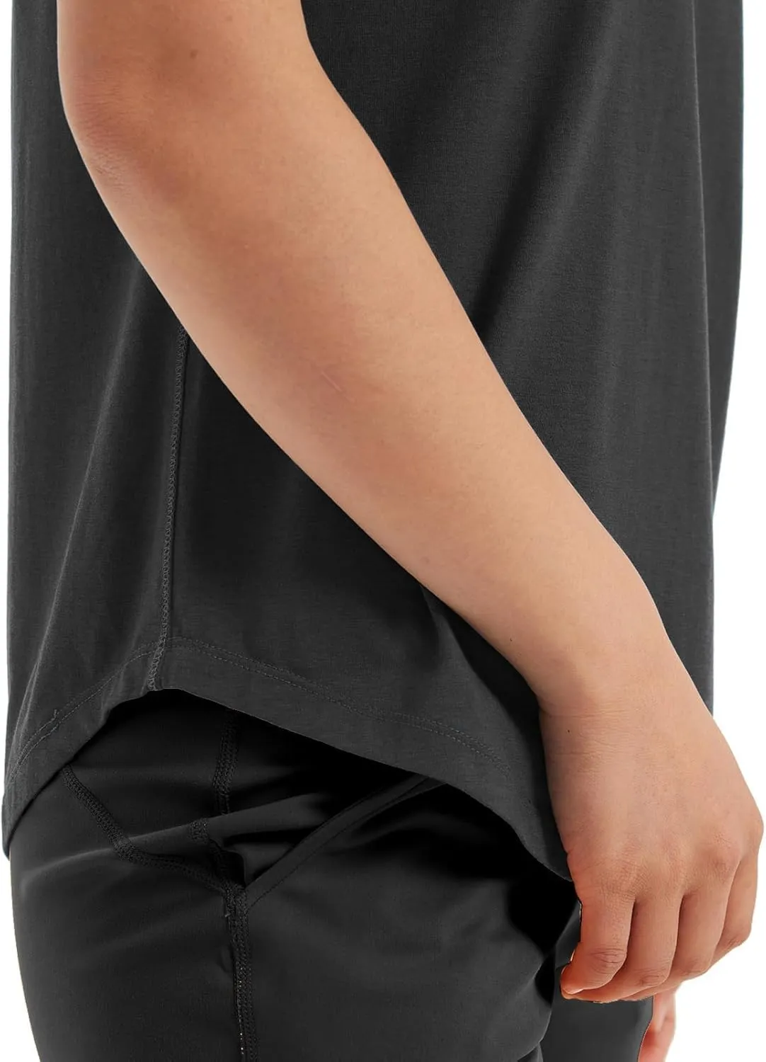 Women's Workout T-Shirt Short Sleeve Lightweight Crew Neck Shirts Yoga Running Exercise Athletic Tee Top