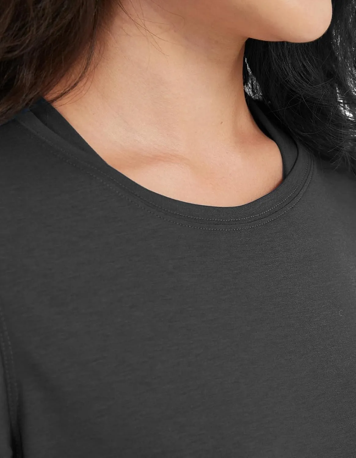 Women's Workout T-Shirt Short Sleeve Lightweight Crew Neck Shirts Yoga Running Exercise Athletic Tee Top