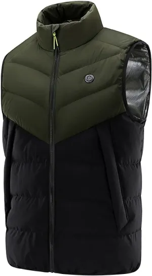 XUNRYAN Heated Jacket for Women Heated Vest Quilted Lightweight Jackets Winter Cotton Down Coats Padded Gilet Waistcoats