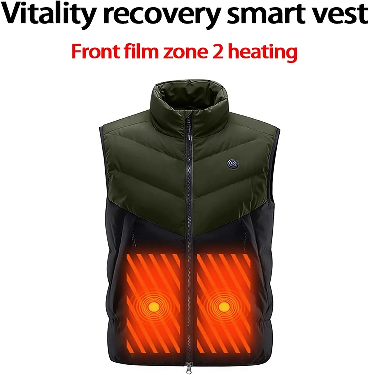 XUNRYAN Heated Jacket for Women Heated Vest Quilted Lightweight Jackets Winter Cotton Down Coats Padded Gilet Waistcoats