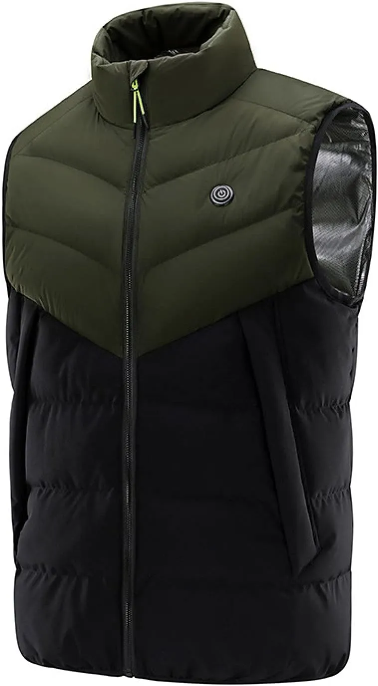 XUNRYAN Heated Jacket for Women Heated Vest Quilted Lightweight Jackets Winter Cotton Down Coats Padded Gilet Waistcoats