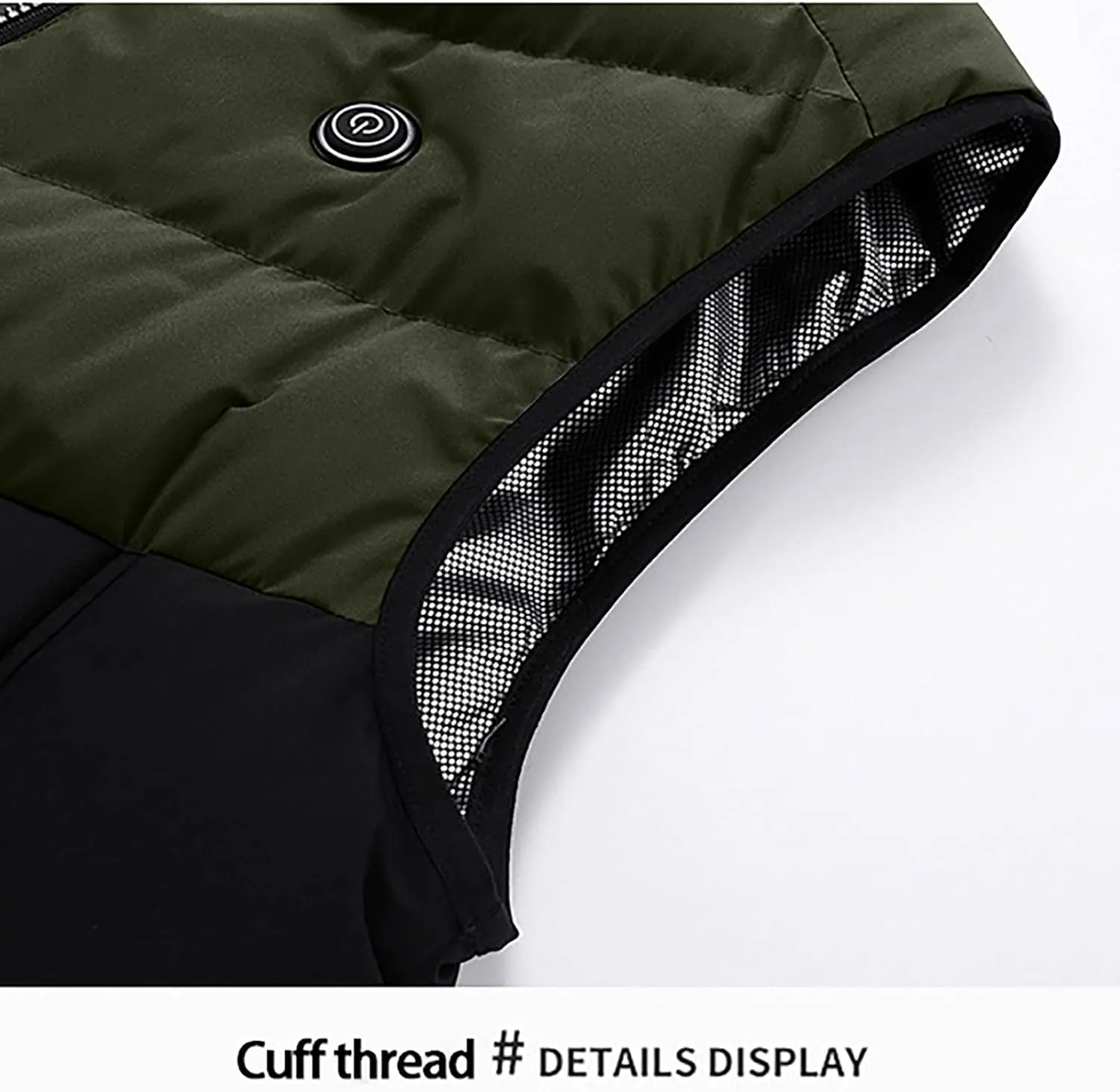 XUNRYAN Heated Jacket for Women Heated Vest Quilted Lightweight Jackets Winter Cotton Down Coats Padded Gilet Waistcoats