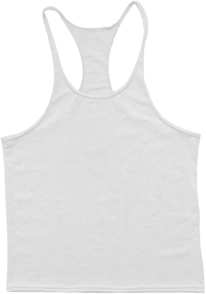 YAKER Men's Fitness Gym Tank Top Singlet Bodybuilding Stringers Sleeveless Muscle Shirt