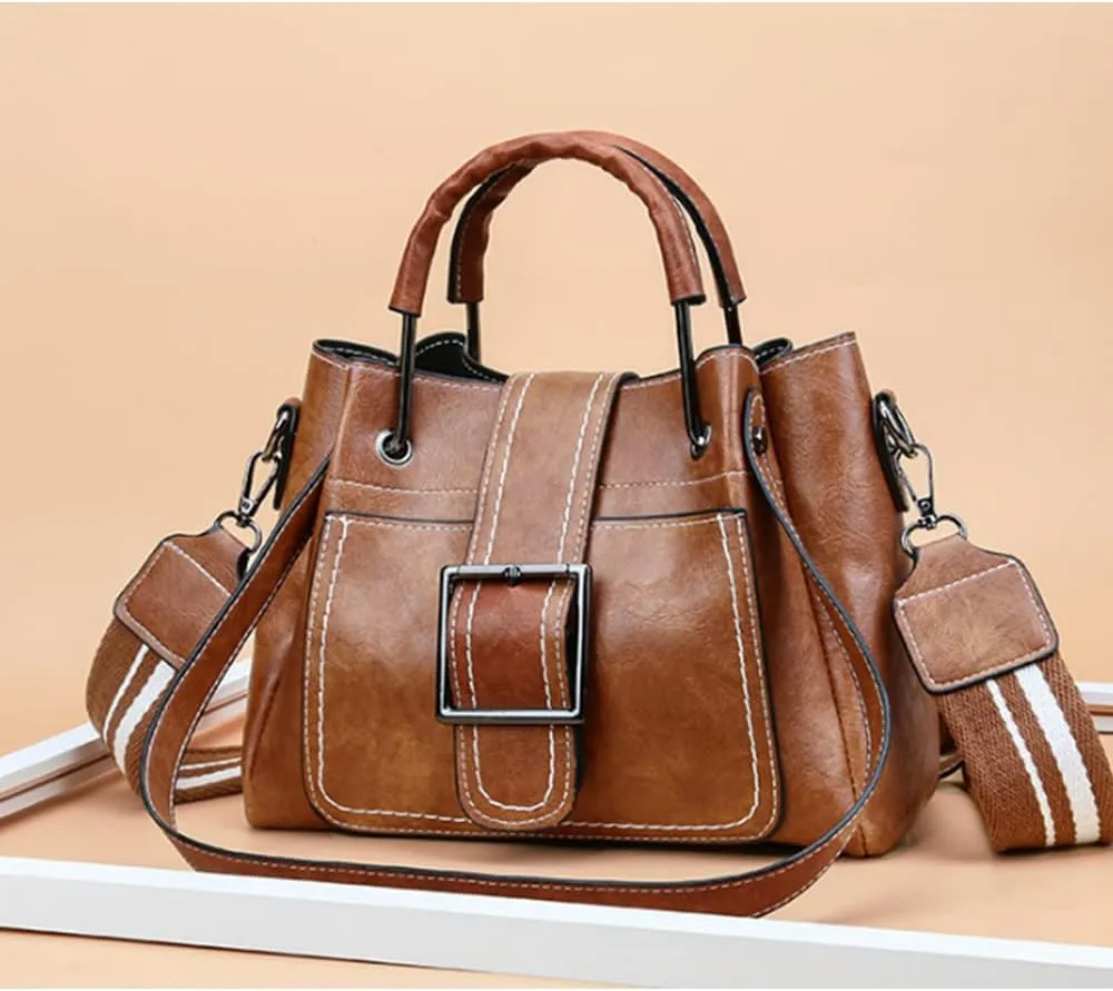 YAQUNICER Women Hobo Top-handle Bags Retro Bucket bag Unique Shoulder Crossbody
