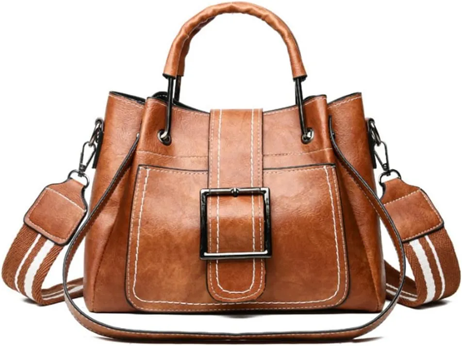 YAQUNICER Women Hobo Top-handle Bags Retro Bucket bag Unique Shoulder Crossbody