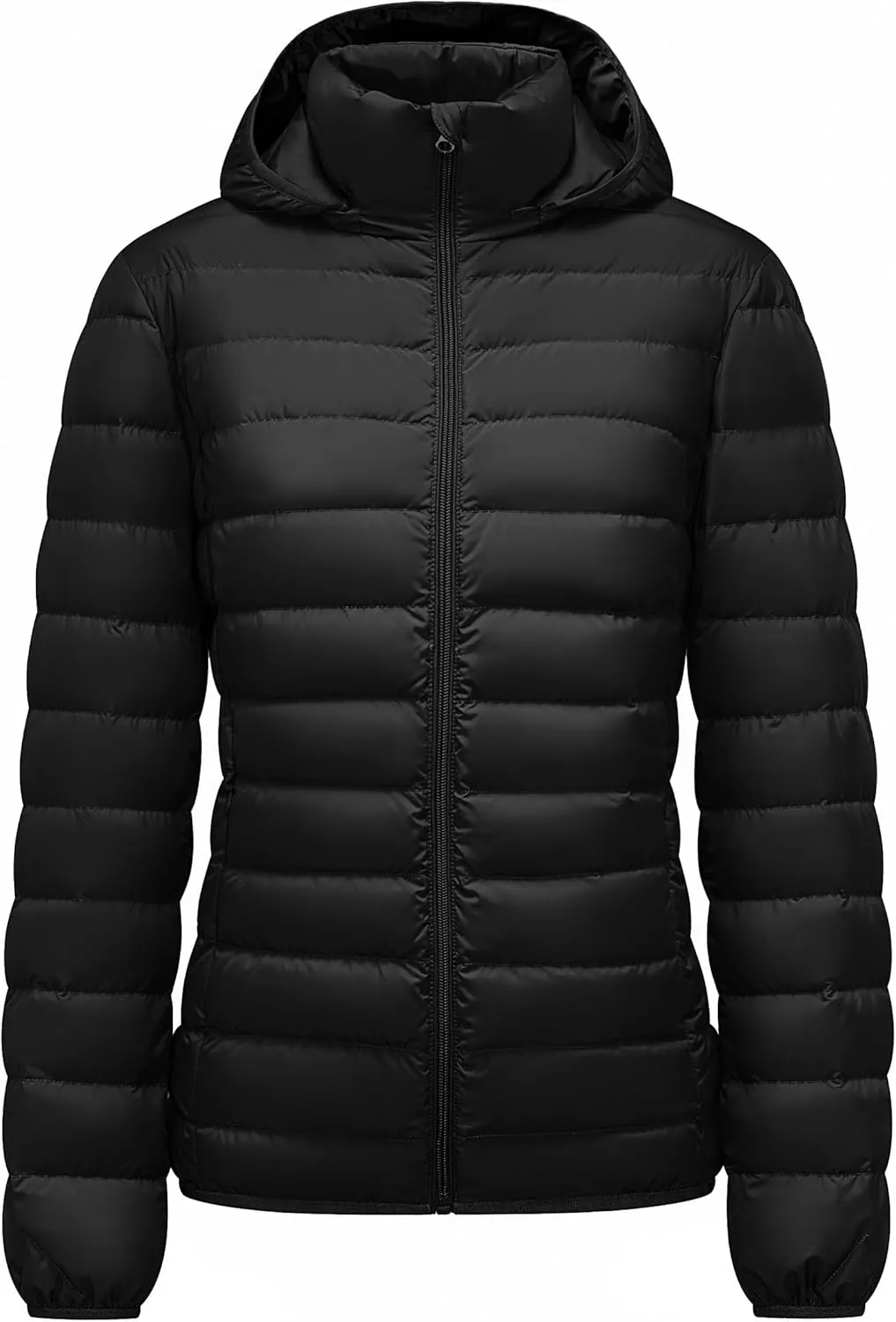 YZG Down Jacket for Women Lightweight Long Sleeve Quilted Puffer Coat with Detachable Hooded