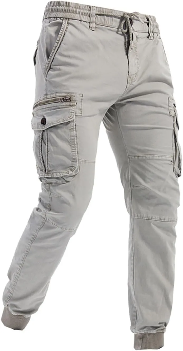 Zeiyignr Tactical Cargo Pants for Men Casual Work Hiking Sweatpants Joggers Outdoor Camping Fishing Trousers with Pockets
