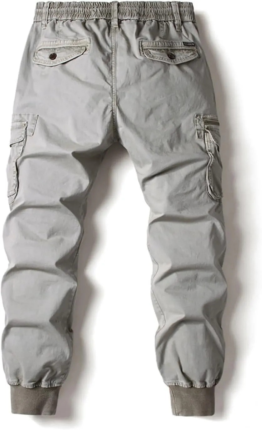 Zeiyignr Tactical Cargo Pants for Men Casual Work Hiking Sweatpants Joggers Outdoor Camping Fishing Trousers with Pockets